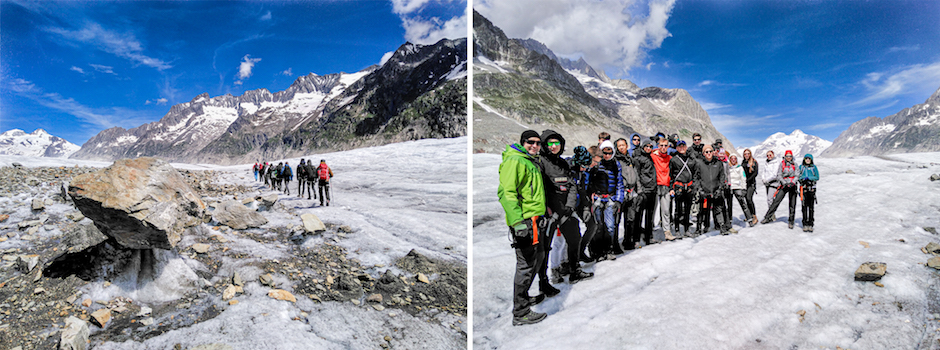 Aus der Hitze auf den Gletscher