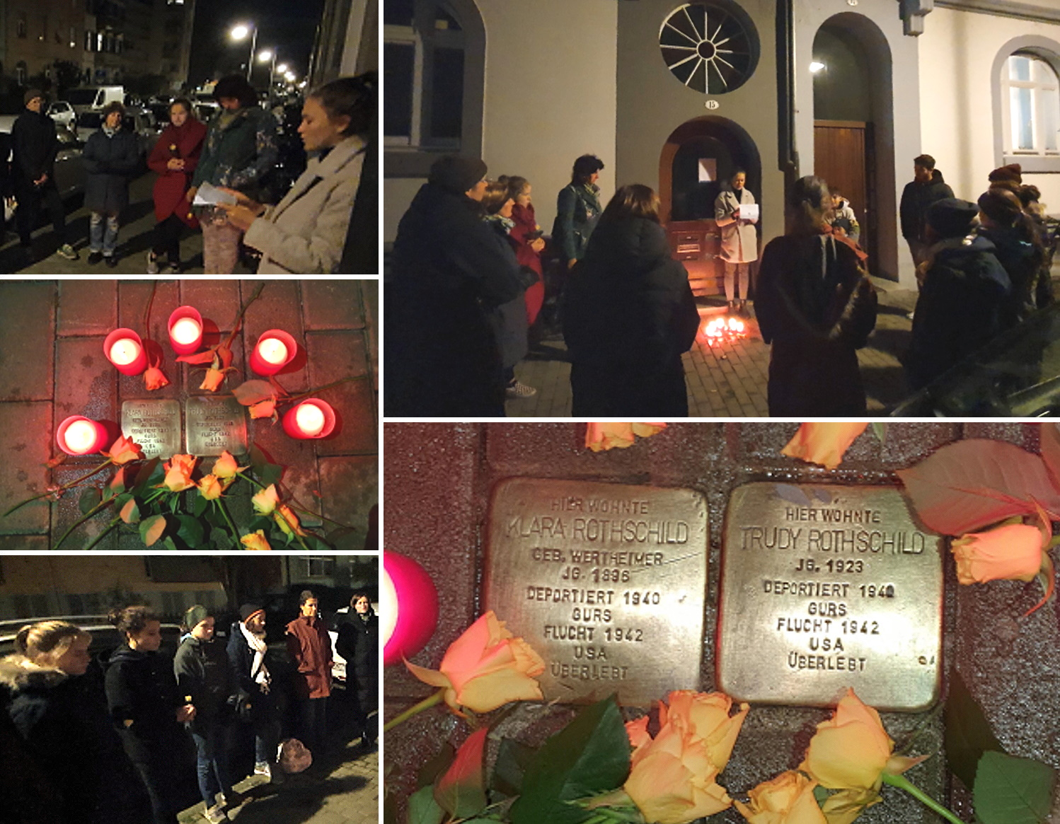 Impressionen der Stolperstein-Mahnwache vom 9.11.2019