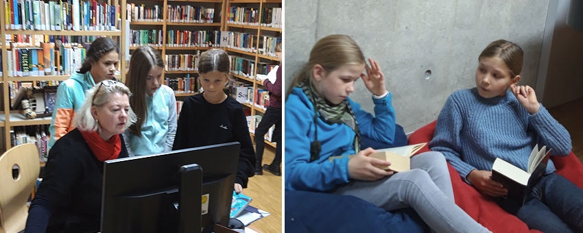 Entdecker:innen in der Bibliothek