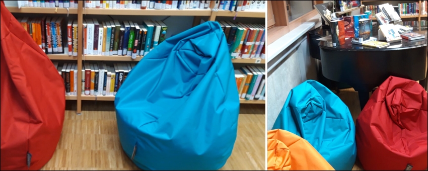 Neue Sitzsäcke für die Bibliothek