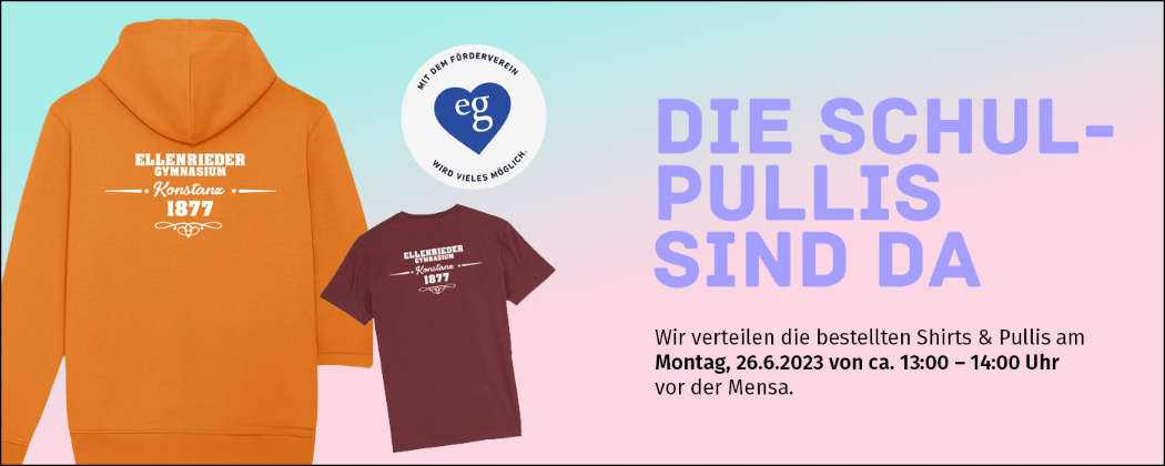 Die Schul-Pullis sind da!